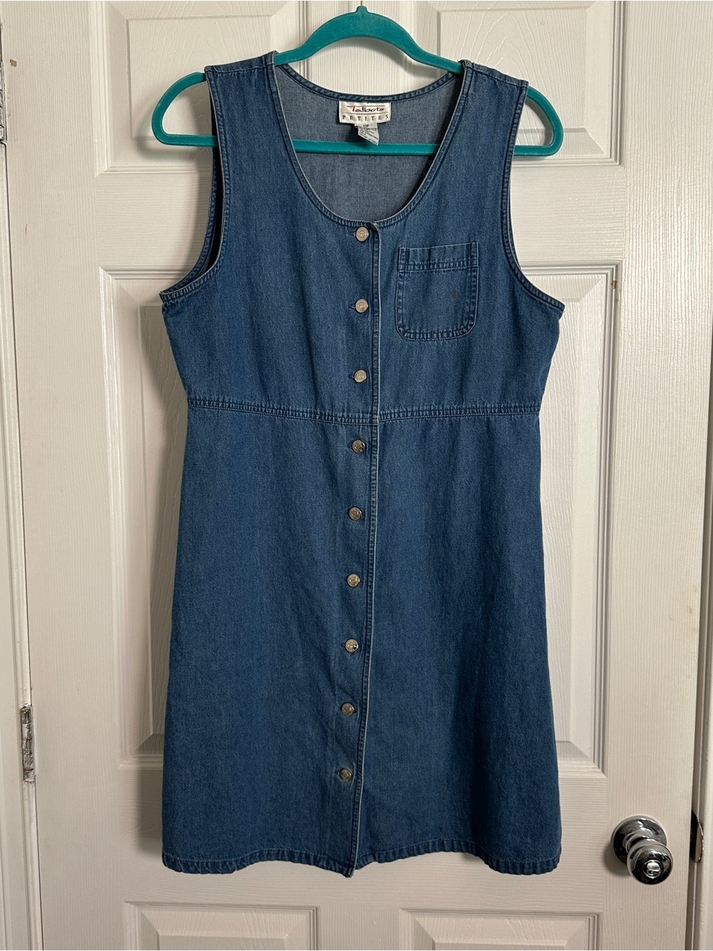 Vintage Talbots Petite Light Blue Denim Vest